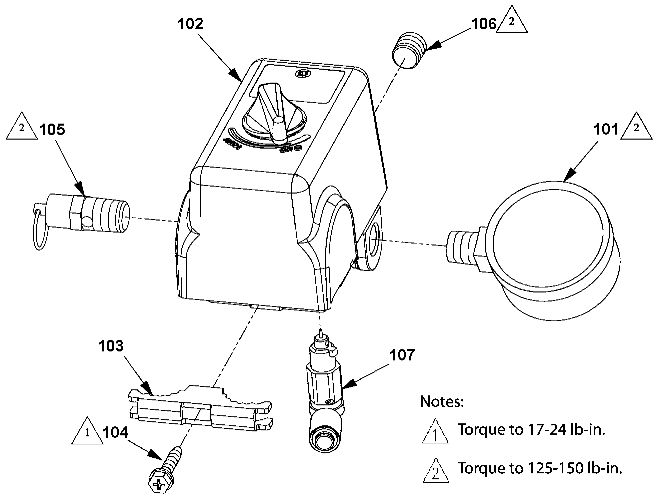 Manifold Diagram and Parts List for PXCMLA4708065 Type 1 Porter Cable Compressor